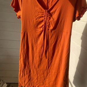 Cinched Citrus Dress